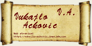 Vukajlo Acković vizit kartica